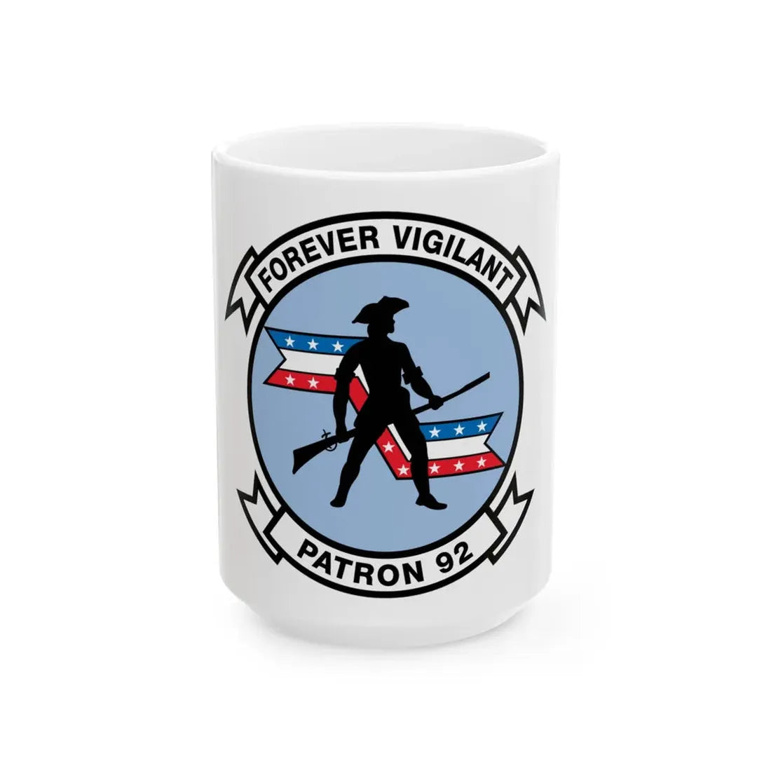 VP 92 Forever Vigilant Patron 92 (U.S. Navy) White Coffee Mug 15oz - Go Mug Yourself