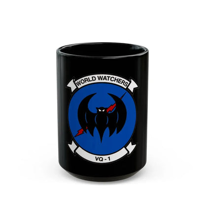 VQ 1 World Watchers v2 (U.S. Navy) Black Coffee Mug 15oz - Go Mug Yourself