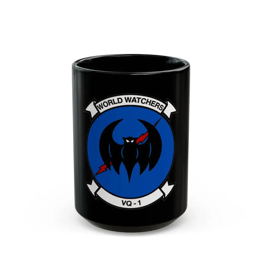 VQ 1 World Watchers v2 (U.S. Navy) Black Coffee Mug 15oz - Go Mug Yourself