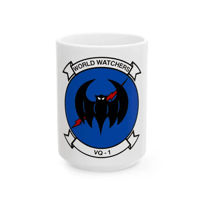 VQ 1 World Watchers v2 (U.S. Navy) White Coffee Mug 15oz - Go Mug Yourself