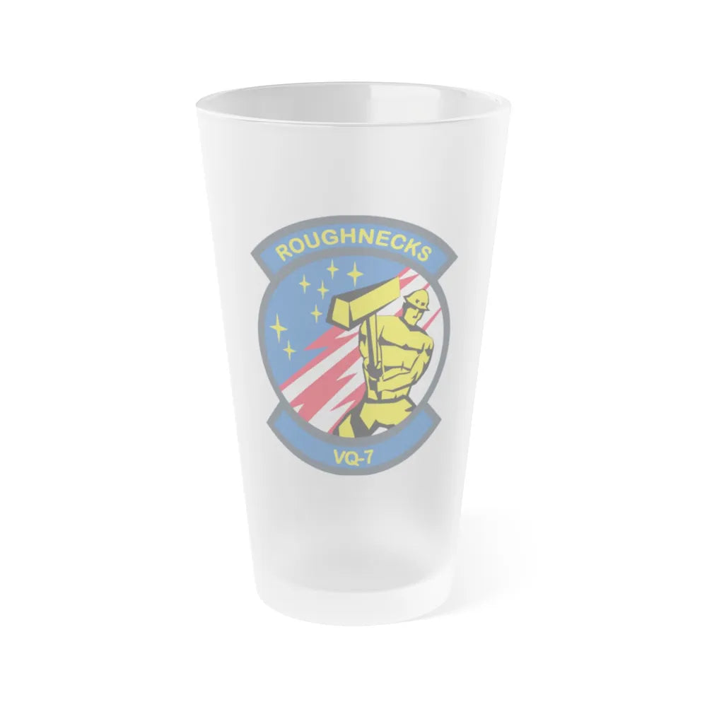 VQ 7 Roughnecks (U.S. Navy) Frosted Pint Glass 16oz-Go Mug Yourself