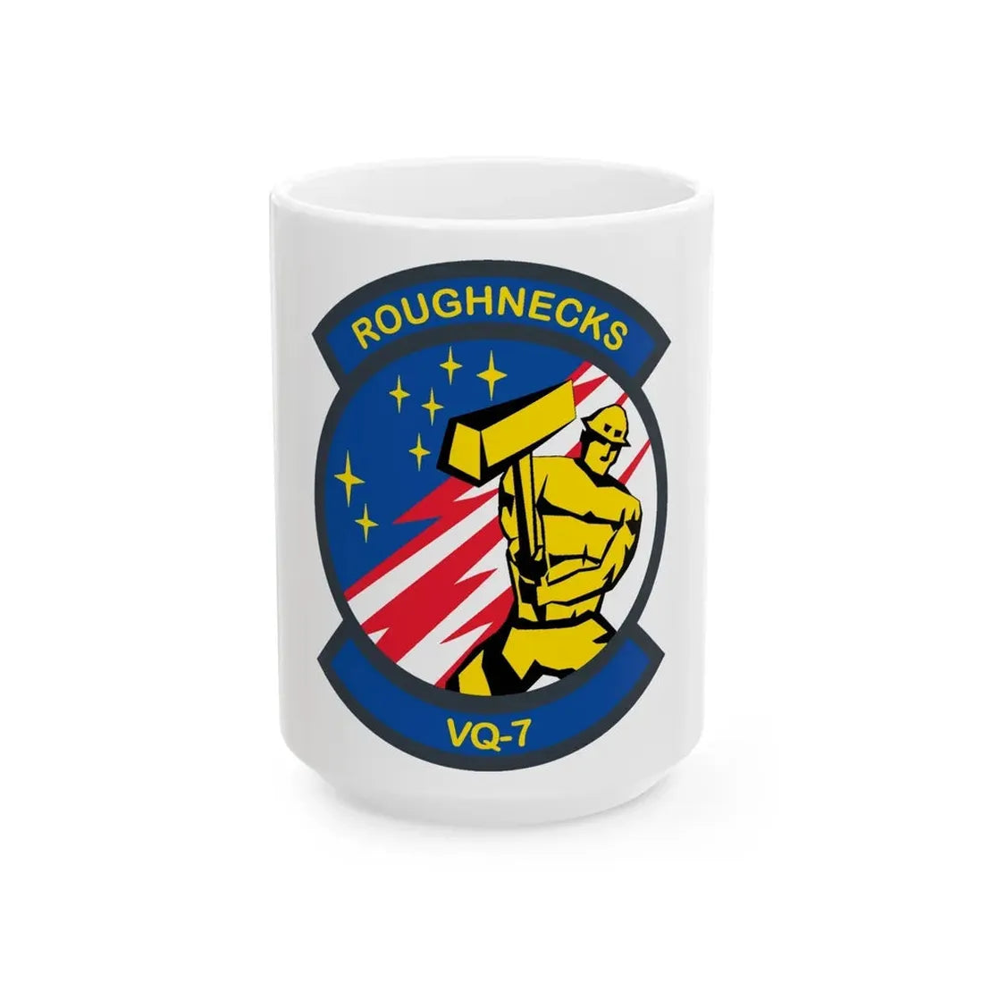 VQ 7 Roughnecks (U.S. Navy) White Coffee Mug 15oz - Go Mug Yourself