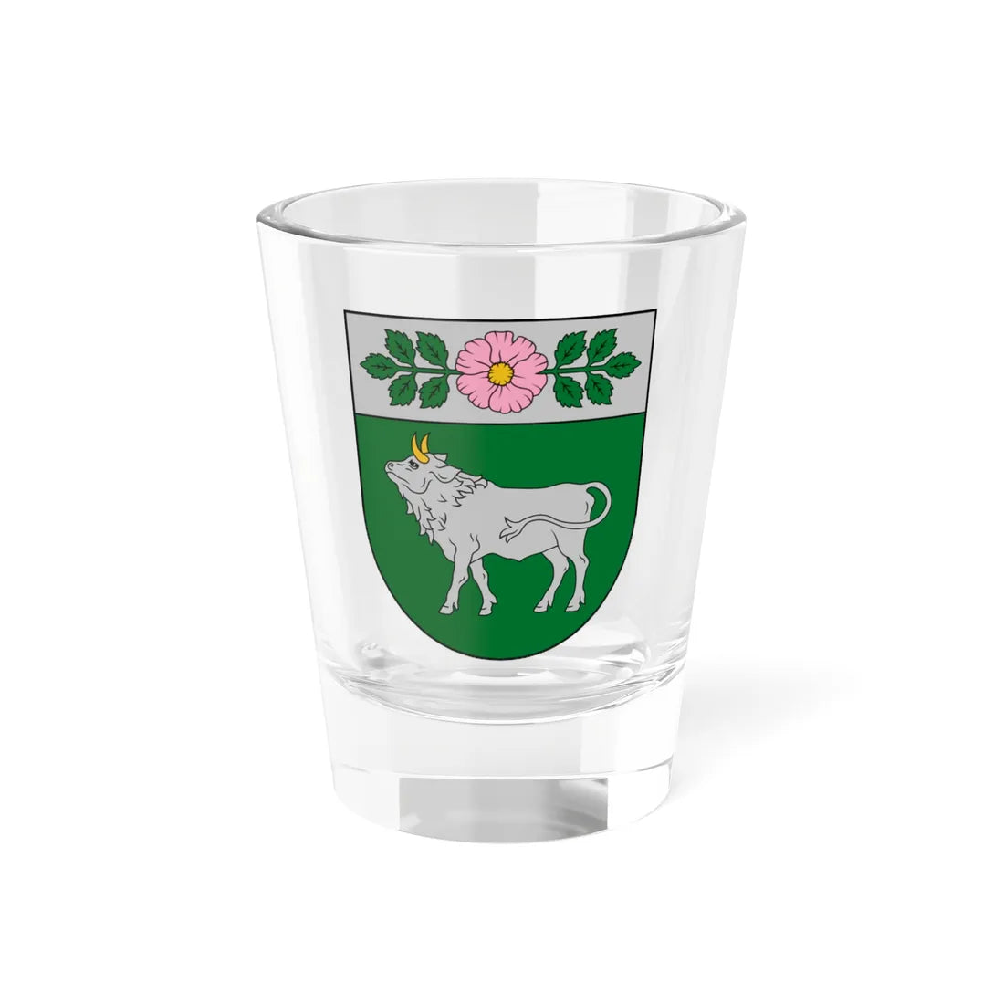Vārkavas novads COA (Latvia) (Coat of Arms) Shot Glass 1.5oz 1.5oz - Go Mug Yourself