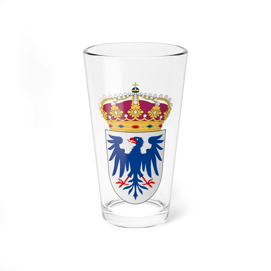Värmland vapen med kunglig krona (Sweden) (Coat of Arms) Pint Glass 16oz 16oz - Go Mug Yourself