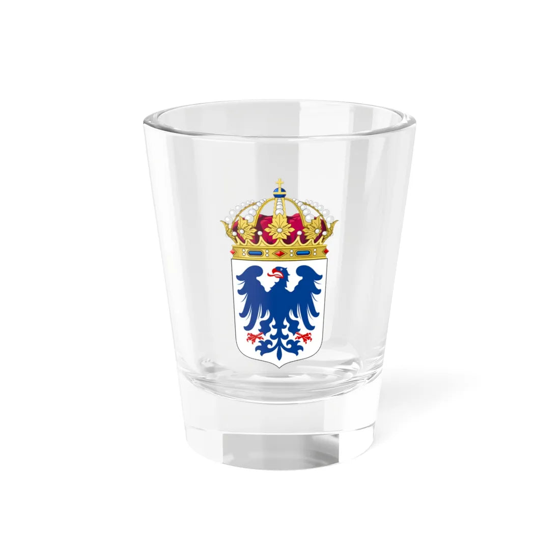 Värmlands läns vapen crowned (Sweden) (Coat of Arms) Shot Glass 1.5oz 1.5oz - Go Mug Yourself