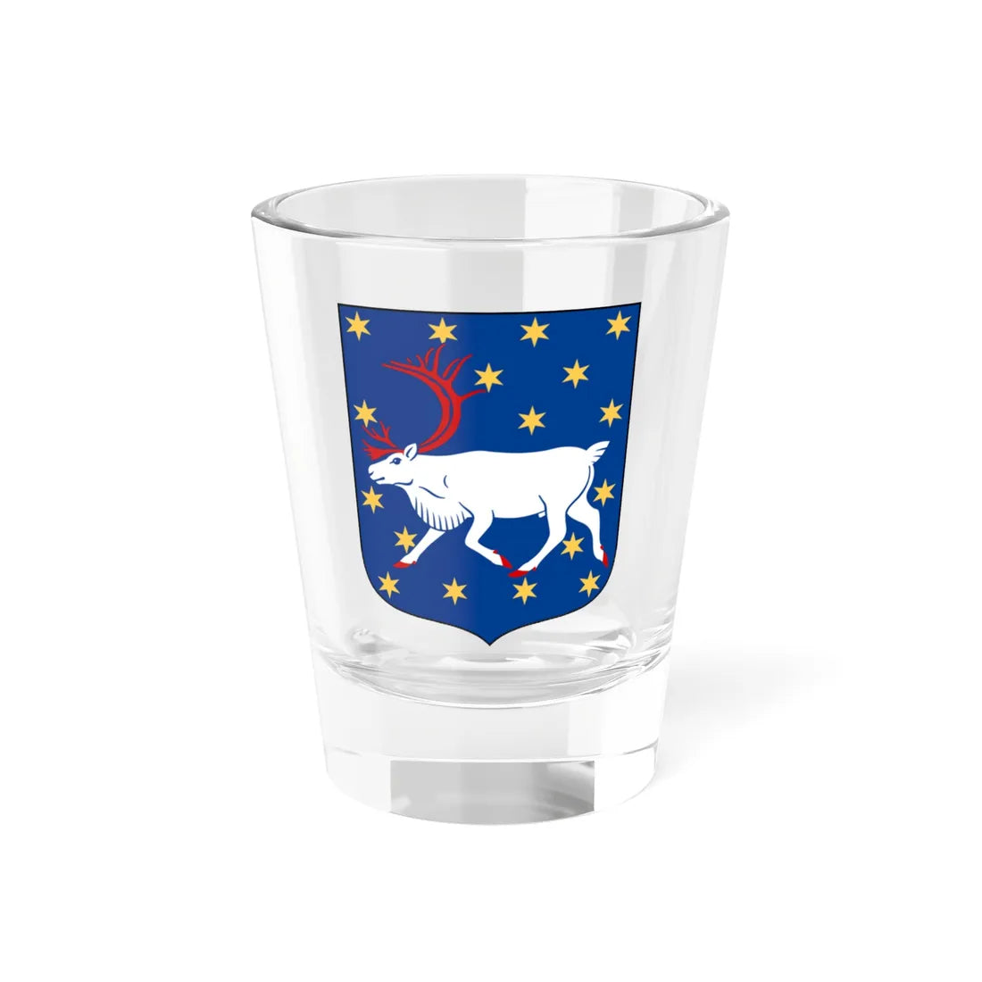 Västerbottens vapen (Sweden) (Coat of Arms) Shot Glass 1.5oz 1.5oz - Go Mug Yourself