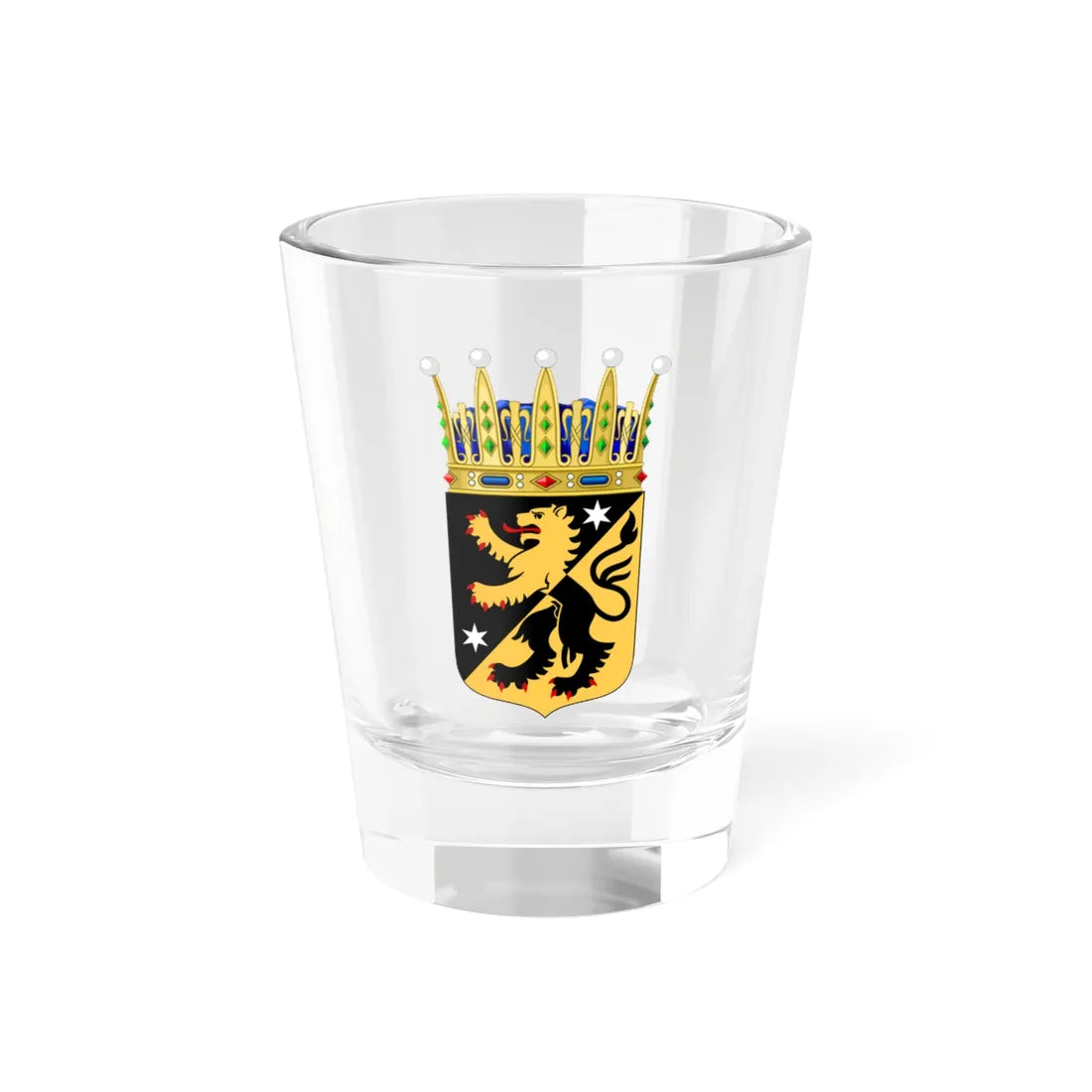 Västergötlands vapen crowned (Sweden) (Coat of Arms) Shot Glass 1.5oz 1.5oz - Go Mug Yourself