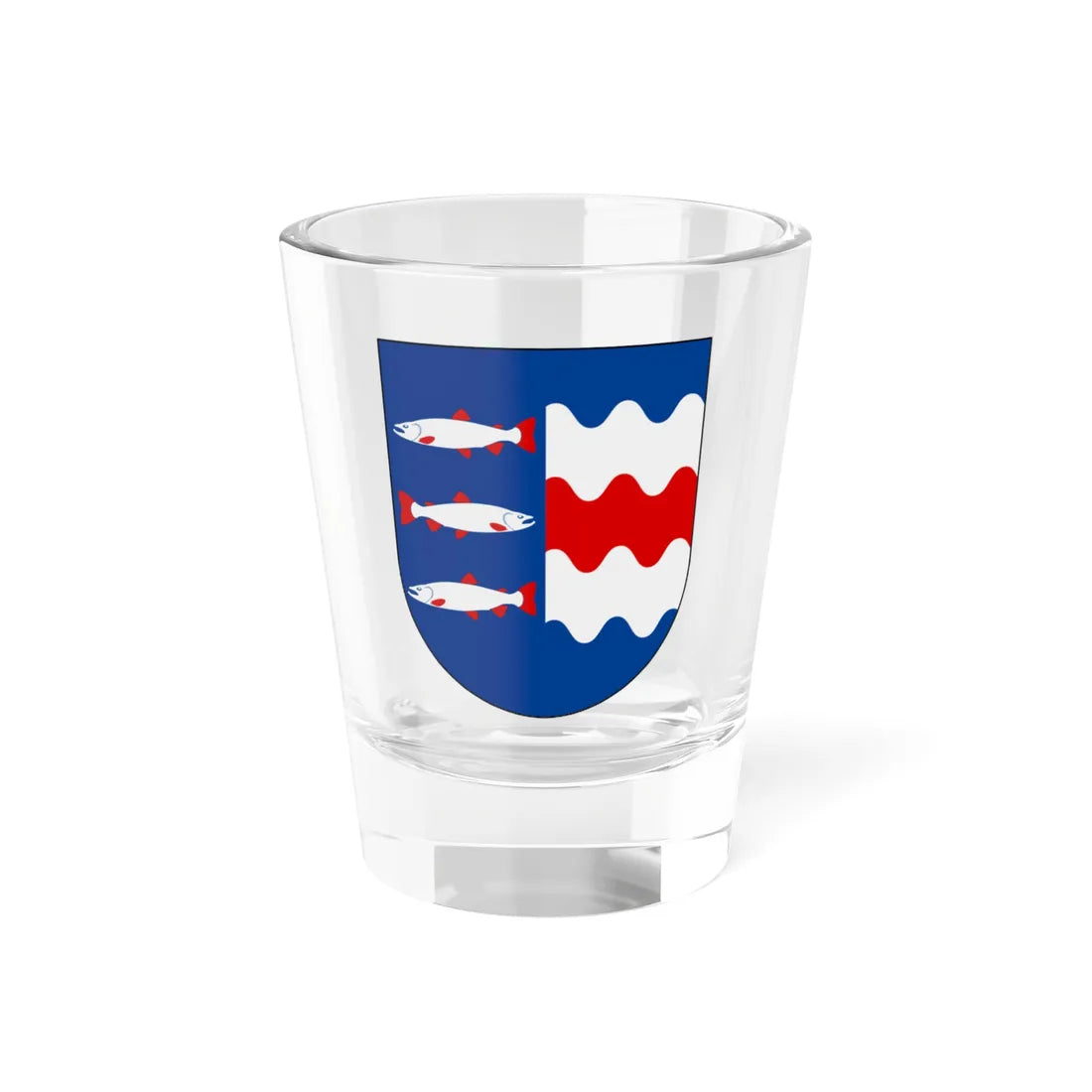 Västernorrland län vapen (Sweden) (Coat of Arms) Shot Glass 1.5oz 1.5oz - Go Mug Yourself