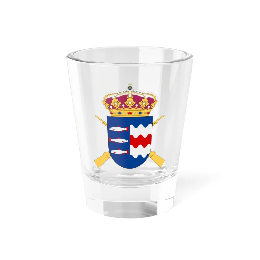 Västernorrlands regemente vapen (Sweden) (Coat of Arms) Shot Glass 1.5oz 1.5oz - Go Mug Yourself