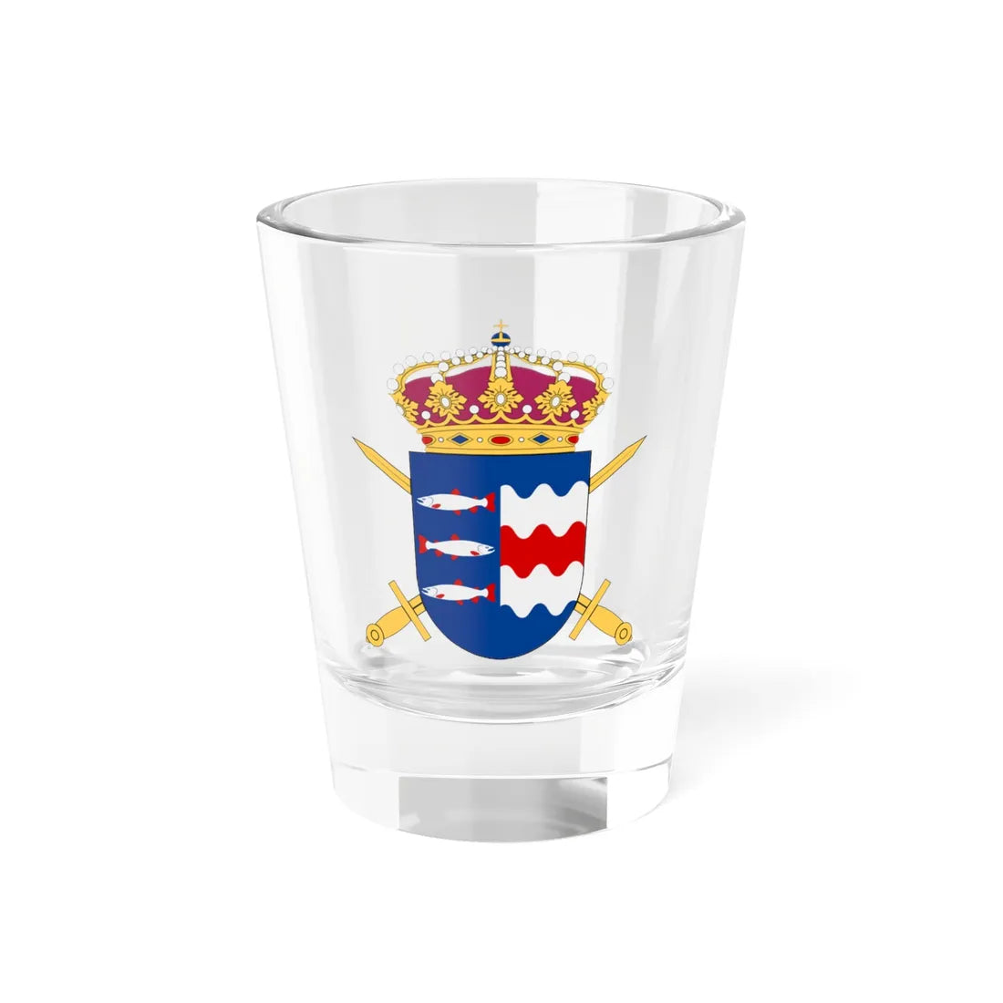 Västernorrlandsgruppen vapen (Sweden) (Coat of Arms) Shot Glass 1.5oz 1.5oz - Go Mug Yourself