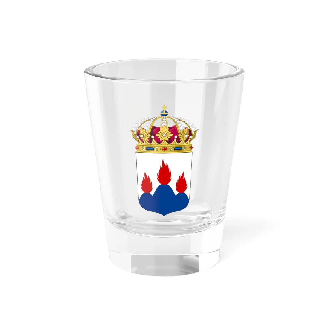 Västmanlands läns vapen (Sweden) (Coat of Arms) Shot Glass 1.5oz 1.5oz - Go Mug Yourself