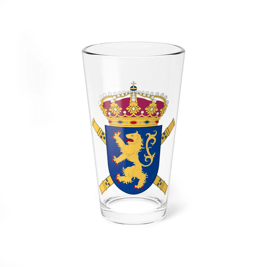 Västra arméfördelningen vapen (Sweden) (Coat of Arms) Pint Glass 16oz 16oz - Go Mug Yourself