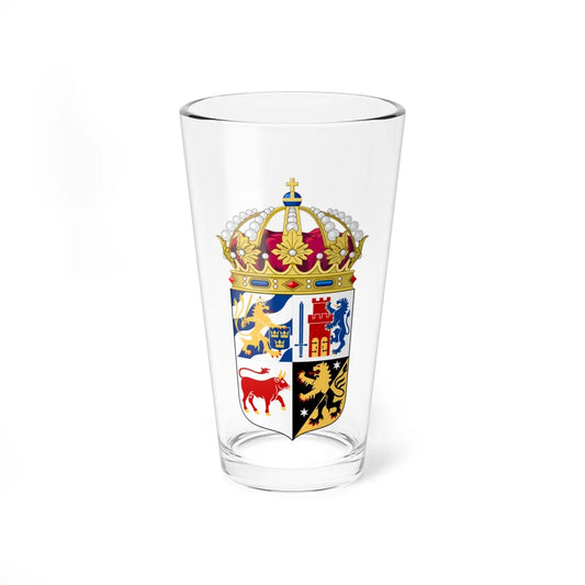 Västra Götalands läns vapen crowned (Sweden) (Coat of Arms) Pint Glass 16oz 16oz - Go Mug Yourself