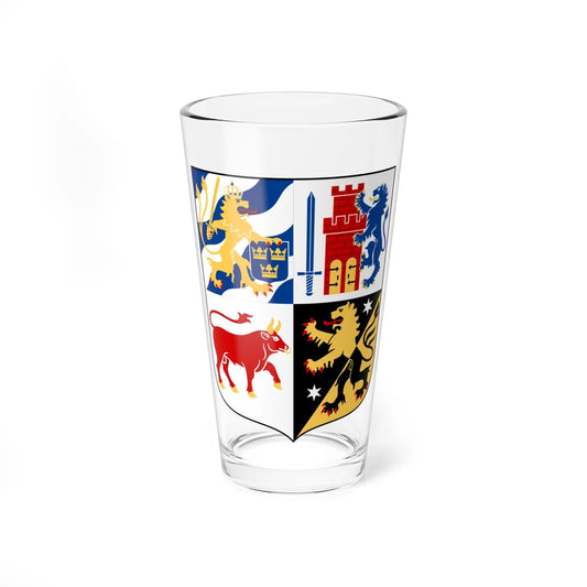 Västra Götalands läns vapen (Sweden) (Coat of Arms) Pint Glass 16oz 16oz - Go Mug Yourself