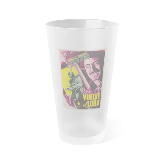 VUELVE EL LOBO 1952 Movie Poster - Frosted Pint Glass 16oz 16oz Frosted - Go Mug Yourself