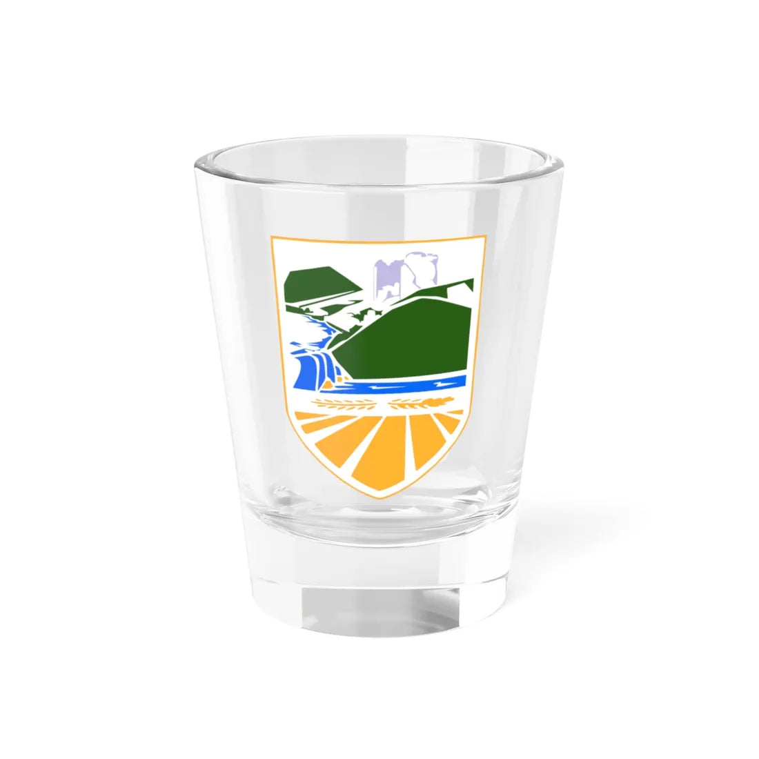 Vukosavlje grb (Bosnia and Herzegovina) (Coat of Arms) Shot Glass 1.5oz 1.5oz - Go Mug Yourself