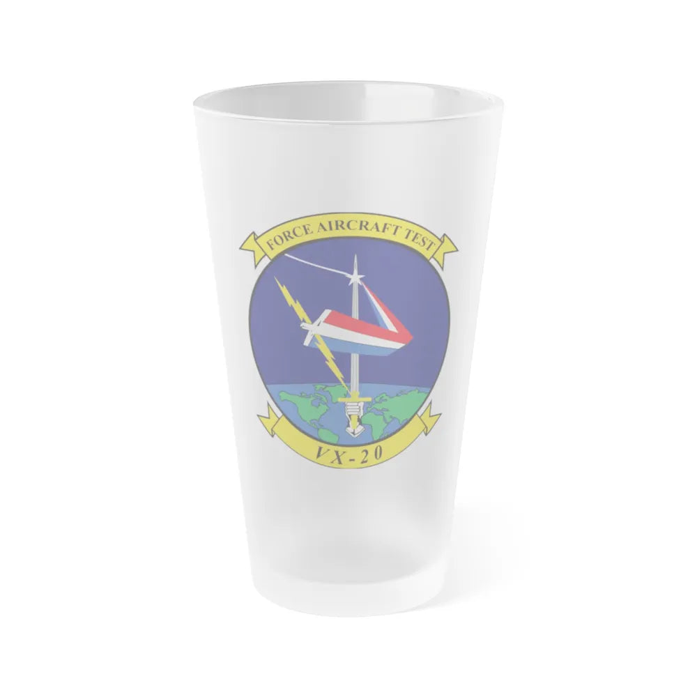 VX 20 Force (U.S. Navy) Frosted Pint Glass 16oz-Go Mug Yourself