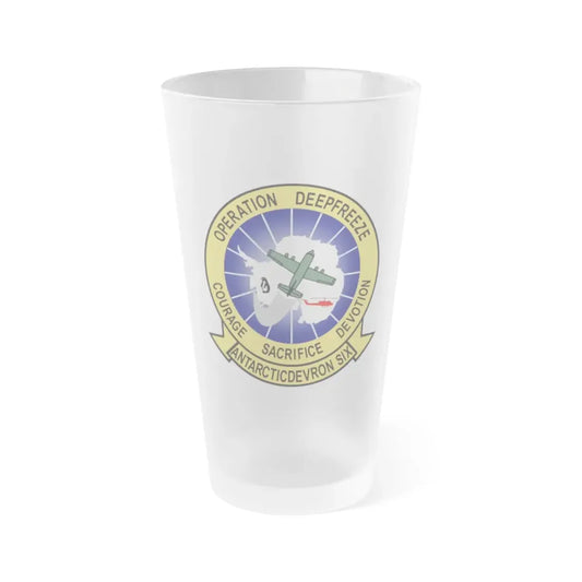 VXE 6 Puckered Penguins (U.S. Navy) Frosted Pint Glass 16oz Default Title - Go Mug Yourself