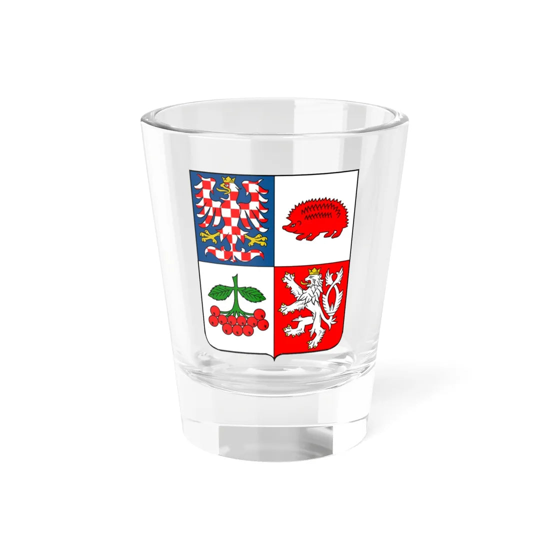 Vysocina Region CoA CZ (Czech Republic) (Coat of Arms) Shot Glass 1.5oz 1.5oz - Go Mug Yourself