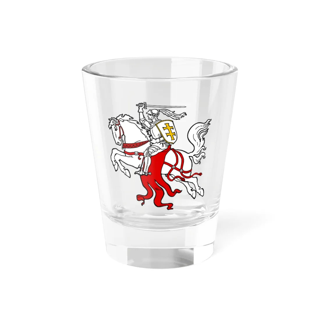 Vytis of Antanas Žmuidzinavičius 1917 (Lithuania) (Coat of Arms) Shot Glass 1.5oz 1.5oz - Go Mug Yourself
