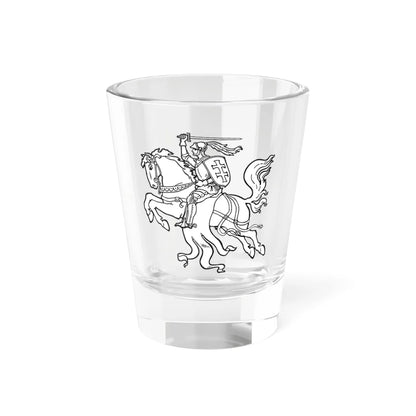 Vytis of Antanas Žmuidzinavičius 1917 - white (Lithuania) (Coat of Arms) Shot Glass 1.5oz 1.5oz - Go Mug Yourself