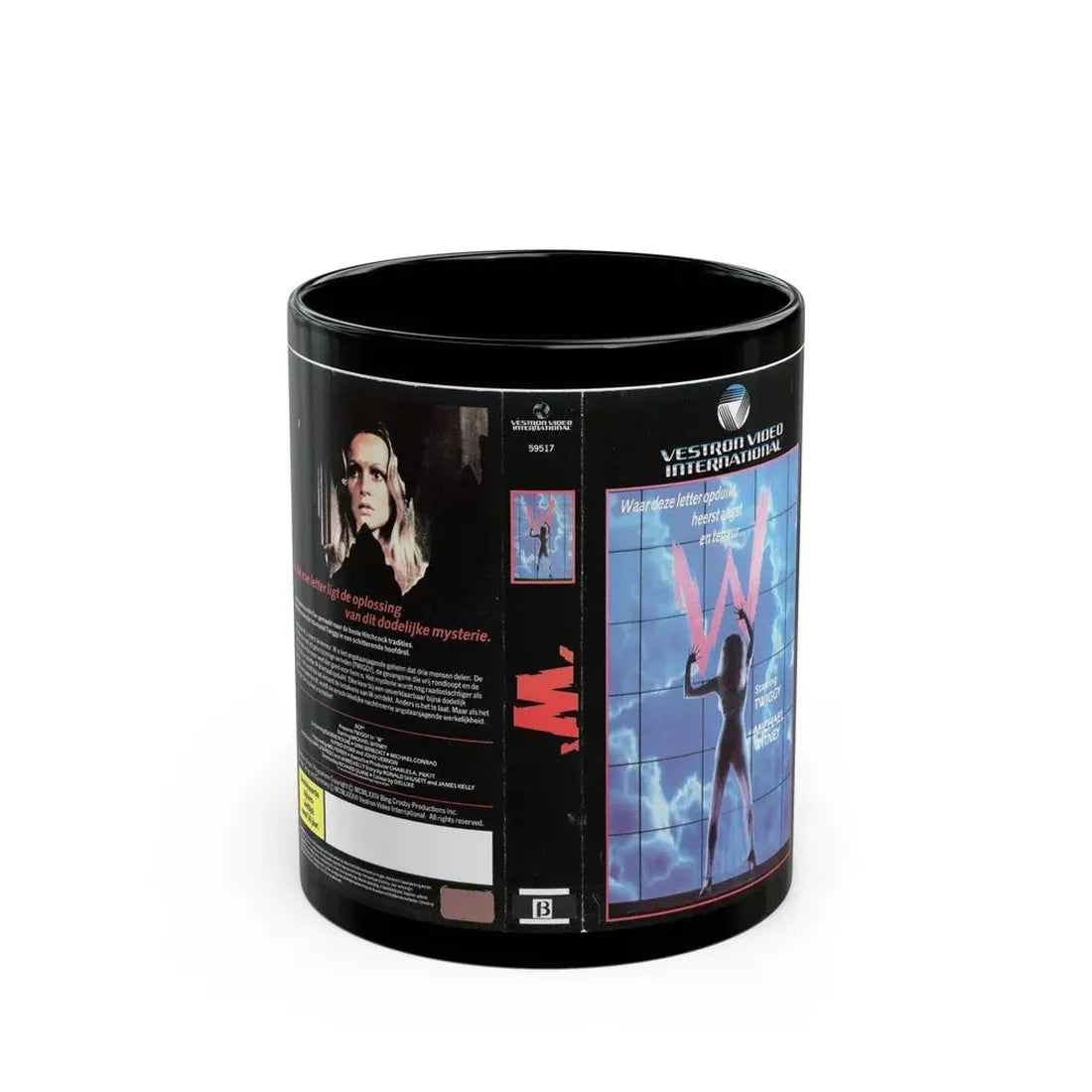 W (VHS COVER) - Black Coffee Mug 11oz - Go Mug Yourself