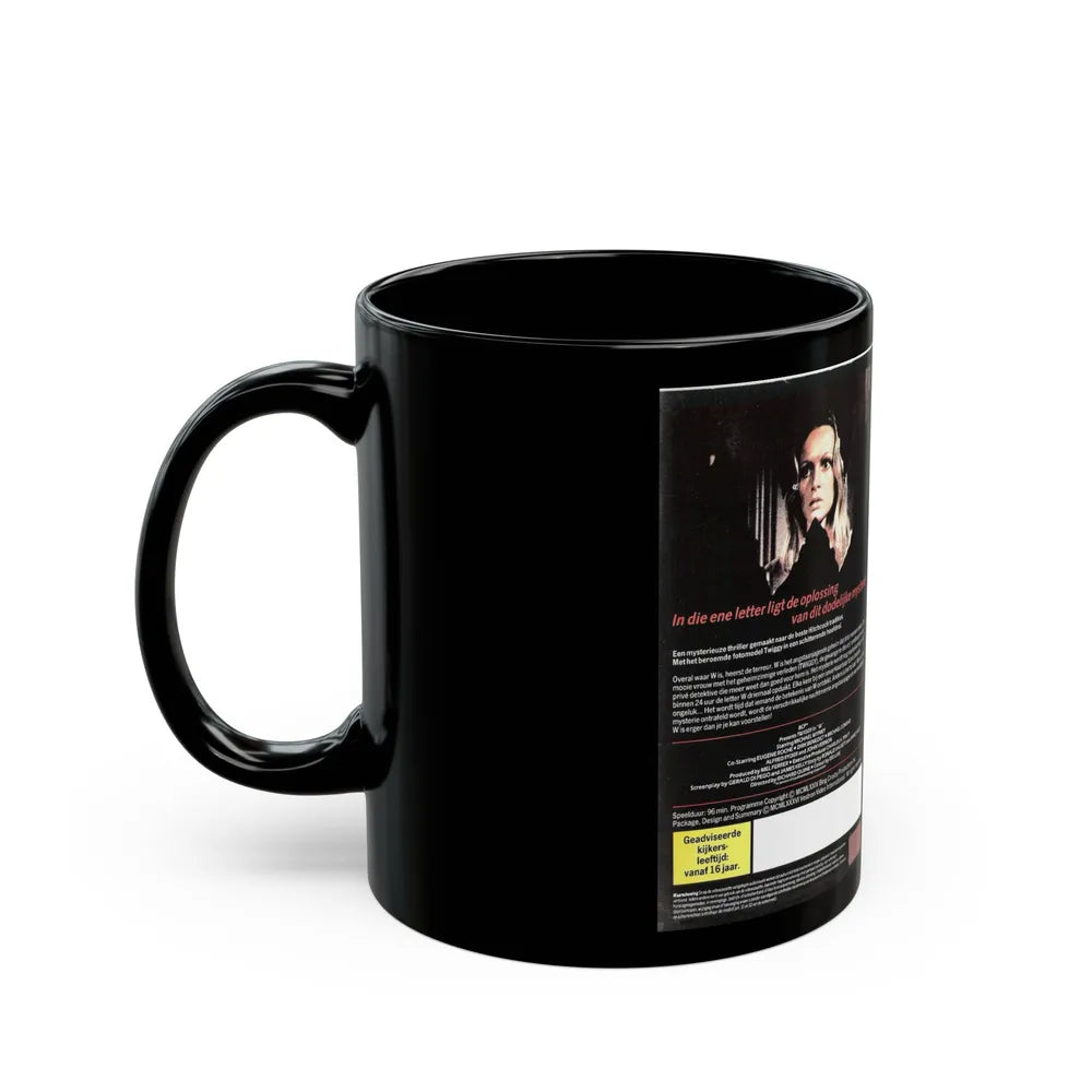 W (VHS COVER) - Black Coffee Mug-Go Mug Yourself