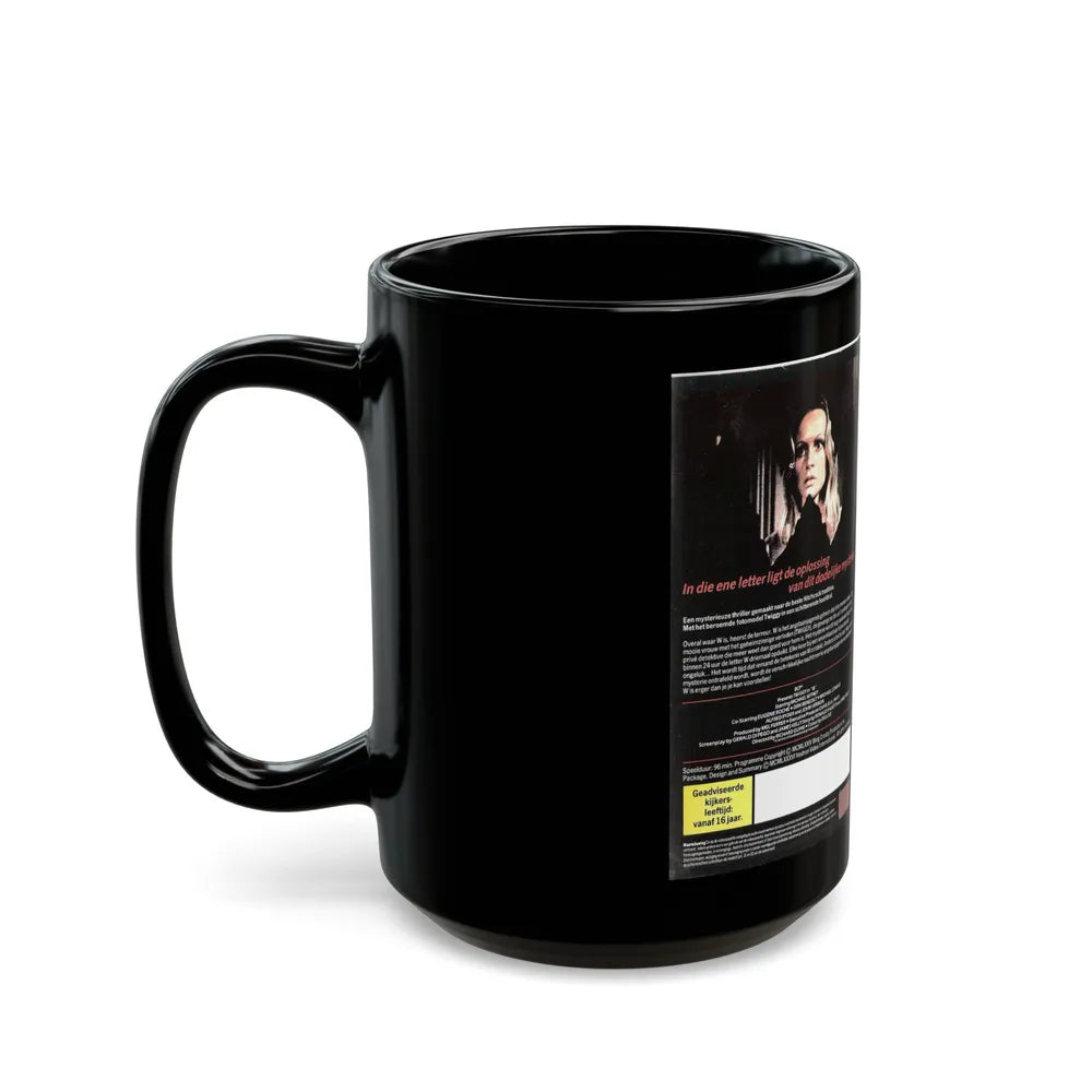 W (VHS COVER) - Black Coffee Mug-Go Mug Yourself