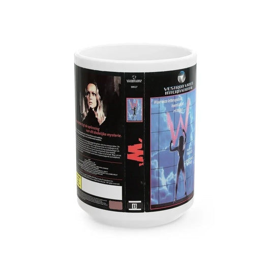 W (VHS COVER) - White Coffee Mug 15oz - Go Mug Yourself