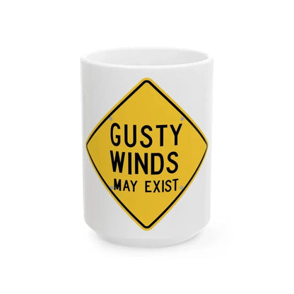 W24-NM-3 (New Mexico) (Road Sign) White Coffee Mug 15oz - Go Mug Yourself