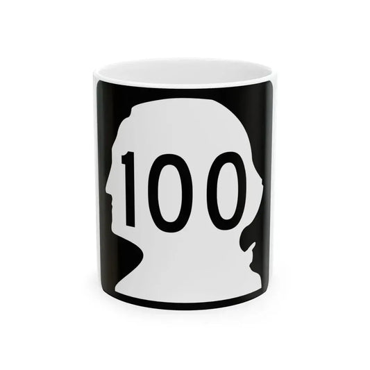 WA-100 (Washington) (Road Sign) White Coffee Mug 11oz - Go Mug Yourself