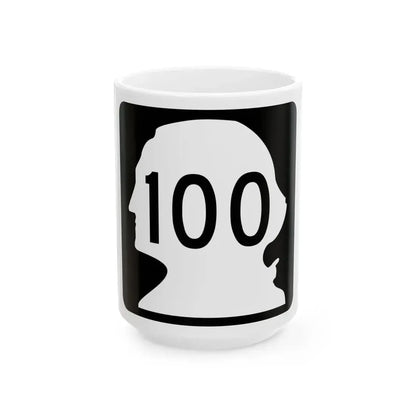 WA-100 (Washington) (Road Sign) White Coffee Mug 15oz - Go Mug Yourself
