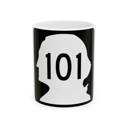 WA-101 (Washington) (Road Sign) White Coffee Mug 11oz - Go Mug Yourself