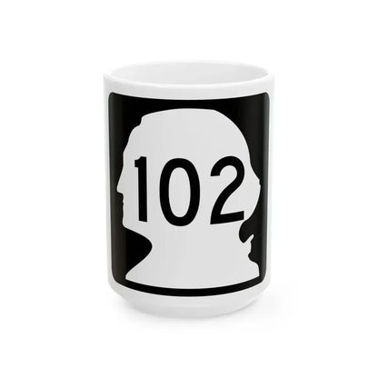 WA-102 (Washington) (Road Sign) White Coffee Mug 15oz - Go Mug Yourself