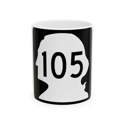WA-105 (Washington) (Road Sign) White Coffee Mug 11oz - Go Mug Yourself