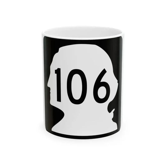 WA-106 (Washington) (Road Sign) White Coffee Mug 11oz - Go Mug Yourself