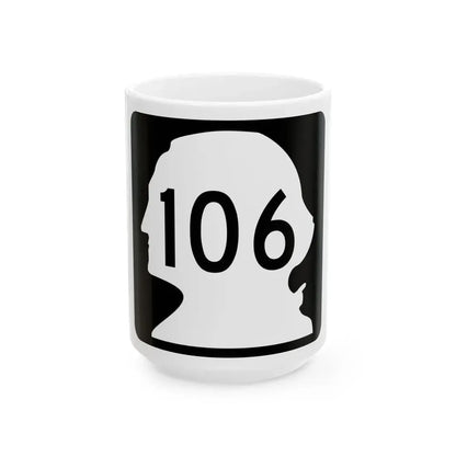 WA-106 (Washington) (Road Sign) White Coffee Mug 15oz - Go Mug Yourself