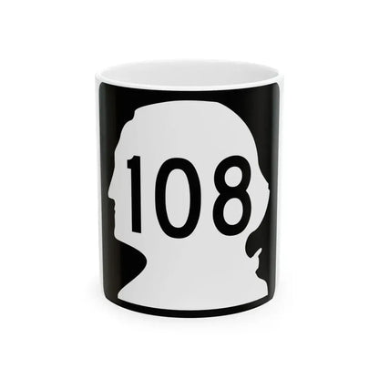 WA-108 (Washington) (Road Sign) White Coffee Mug 11oz - Go Mug Yourself