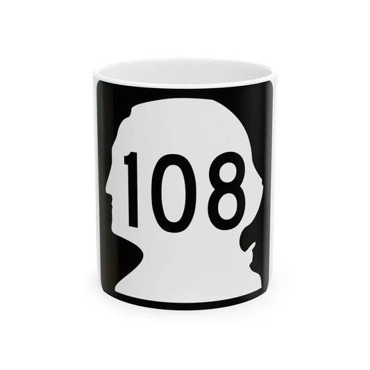 WA-108 (Washington) (Road Sign) White Coffee Mug 11oz - Go Mug Yourself