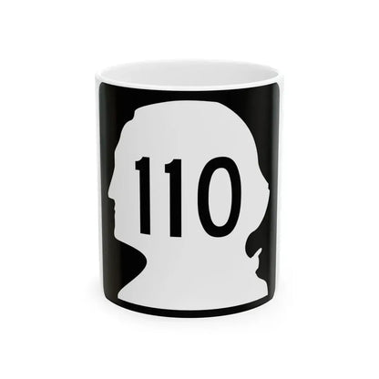 WA-110 (Washington) (Road Sign) White Coffee Mug 11oz - Go Mug Yourself