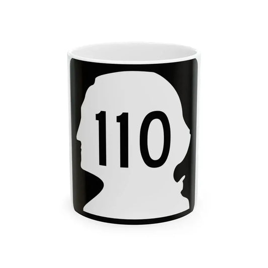 WA-110 (Washington) (Road Sign) White Coffee Mug 11oz - Go Mug Yourself