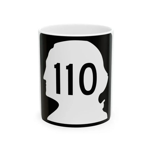 WA-110 (Washington) (Road Sign) White Coffee Mug 11oz - Go Mug Yourself