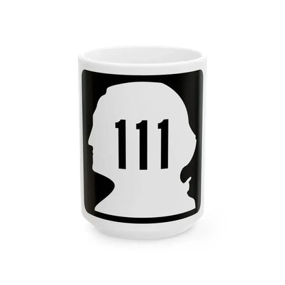 WA-111 (Washington) (Road Sign) White Coffee Mug 15oz - Go Mug Yourself