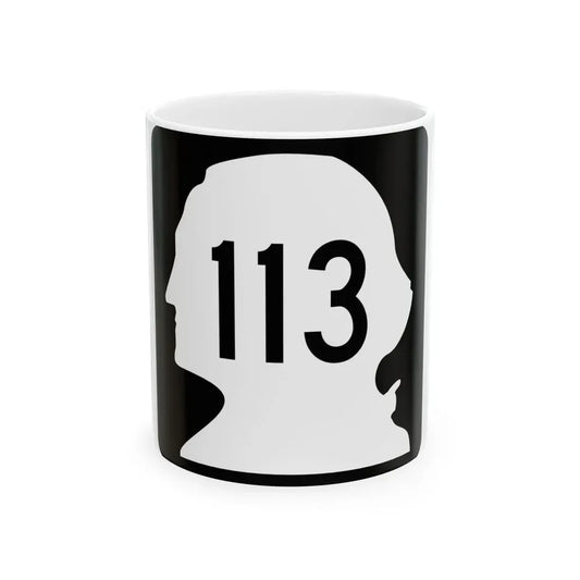 WA-113 (Washington) (Road Sign) White Coffee Mug 11oz - Go Mug Yourself