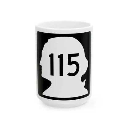 WA-115 (Washington) (Road Sign) White Coffee Mug 15oz - Go Mug Yourself