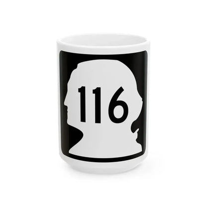 WA-116 (Washington) (Road Sign) White Coffee Mug 15oz - Go Mug Yourself