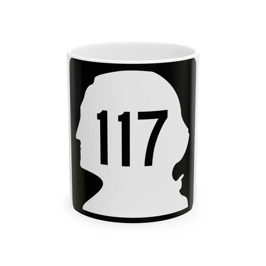WA-117 (Washington) (Road Sign) White Coffee Mug 11oz - Go Mug Yourself