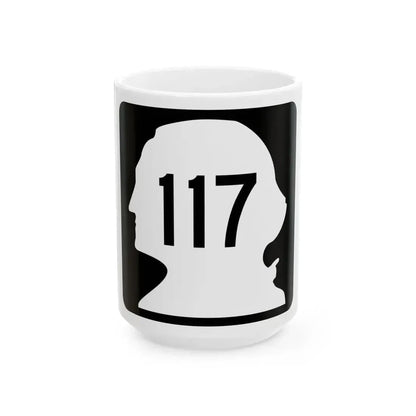WA-117 (Washington) (Road Sign) White Coffee Mug 15oz - Go Mug Yourself