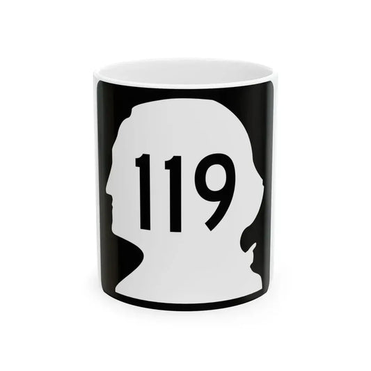 WA-119 (Washington) (Road Sign) White Coffee Mug 11oz - Go Mug Yourself