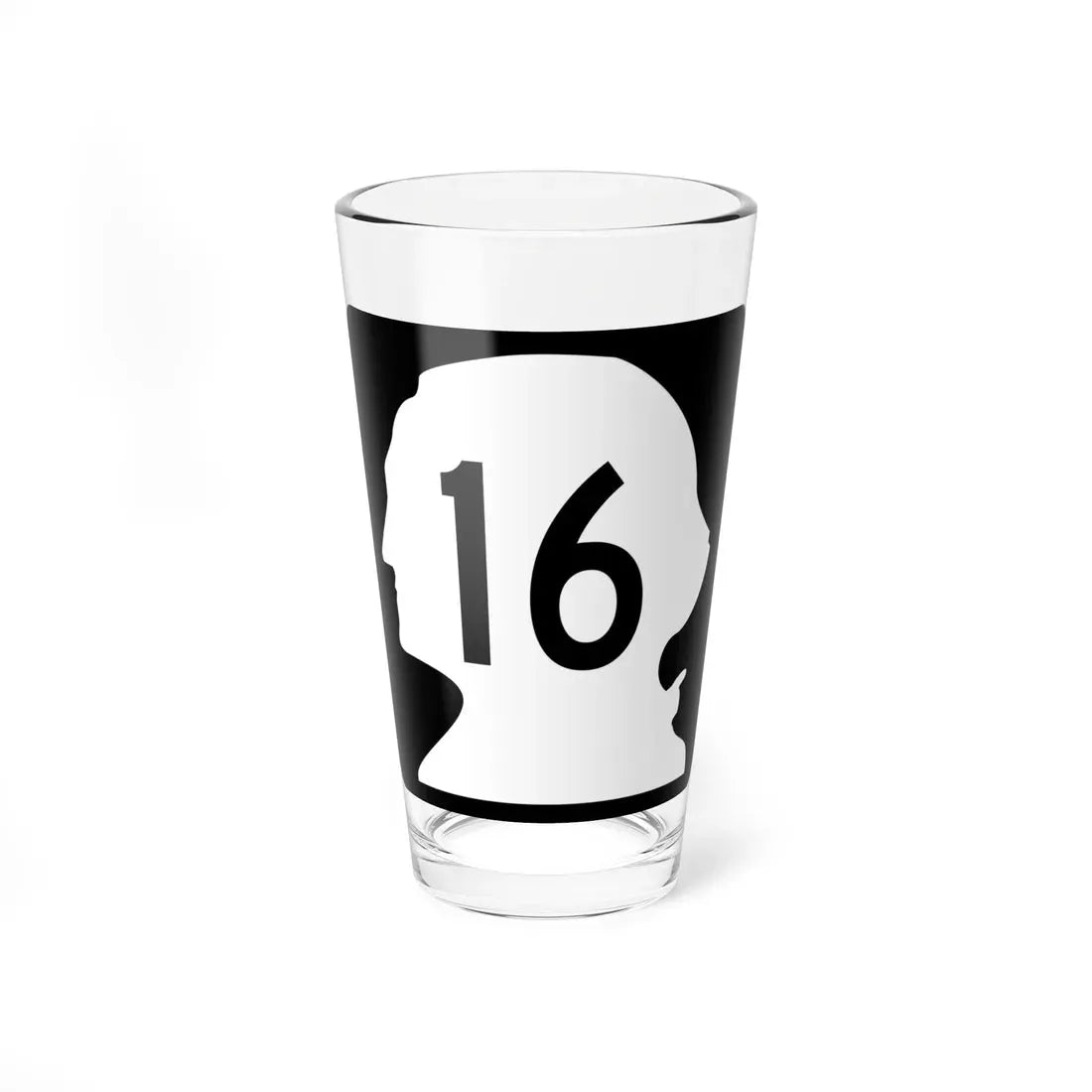 WA-16 (Washington) (Road Sign) Pint Glass 16oz 16oz - Go Mug Yourself